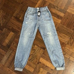 Miramar Cotton Denim High Rise Ankle Joggers. Size XS. New with tags!